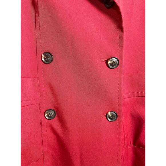 Red Calvin Klein trenchcoat with belt - Picture 7 of 10